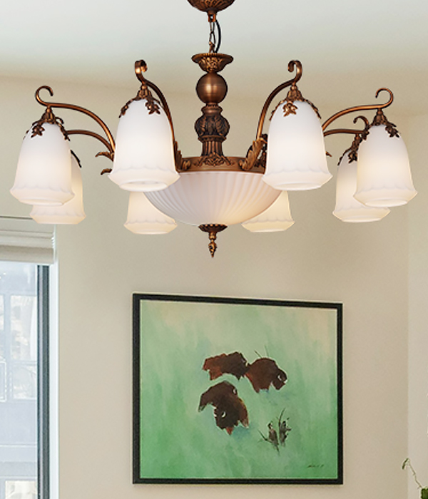 로이스 10등 원형 유리 거실등 펜던트거실조명