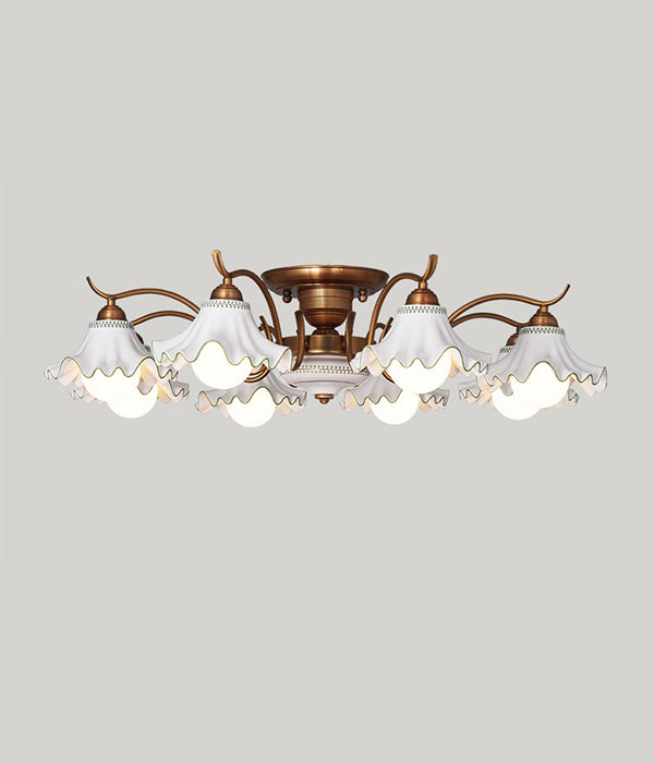 W 까르미 8등 도자기 직부등 펜던트전등 식탁등, 거실등